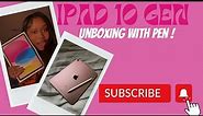 UNBOXING HAUL | 2022 PINK IPAD 10TH GENERATION UNBOXING VIDEO + STYLIST PEN & CONTENT CREATOR APPS