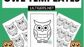 Free Printable Owl Templates - Lil Tigers Lil Tigers