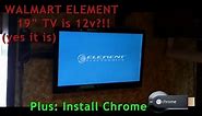 Element 19" tv from walmart installed in my rv 12v