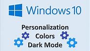 Windows 10 - Personalization - Colors