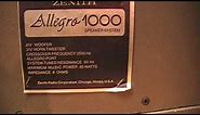 1973 Zenith Allegro 1000 speakers