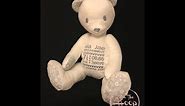 How to Make Jointed Teddy Bear - ITH Machine Embroidery Design Memory, Birth Announcement Bear