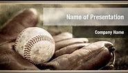 Baseball Sport PowerPoint Template Backgrounds - DigitalOfficePro #09516W