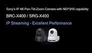 Sony | 4K PTZ Camera BRC-X400 / SRG-X400 - IP Streaming Excellent Performance