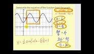 Determining the Equation of a Sine and Cosine Graph