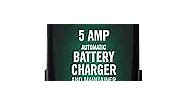 Battery Tender 5 AMP 12V Battery Charger and Maintainer - Automotive Smart Fully Automatic Battery Charger for Cars SUVs and Trucks -Lead Acid & Lithium Battery Charger - 022-0186G-DL-WH