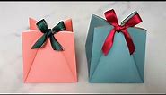 How to make origami gift bag out of wrapping paper | Gift wrapping ideas without box