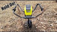 Ryobi 40-Volt HP Brushless Earth Auger with 8" Dirt Bit Review | Fence Post Machine!