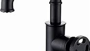 KunMai Industrial Pipe Style Bathroom Faucet Matte Black Bathroom Sink Faucet Single Handle Lavatory Vessel Faucet Brass