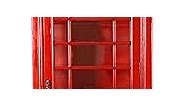 Design Toscano NE36832 British Telephone Booth Display Cabinet, Red Small