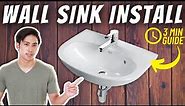 Install A Sink | Wall Mount Sink (3 Minute Guide)