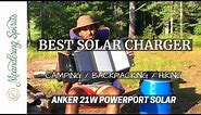 Camping Solar Charger Review [Anker 21W PowerPort Solar] - Backpacking | Hiking
