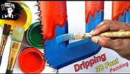 Sign Painting 3D Letter Writing in English Dripping Fonts - key of arts