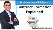 Contract Formation | CPA Exam REG | Business Law
