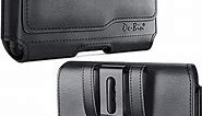 DeBin X-Large Cell Phone Belt Clip Holster Case for All iPhone Pro Max, Plus, Samsung Galaxy Note, Plus, FE, Models, Google Pixel 7, Pro (Carrying Pouch Cover Fits Phone with Otterbox Case on) Black