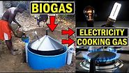 How to Generate Electricity from Biogas Plant at Home| Electricity from Cow Dung with Gobar Gas