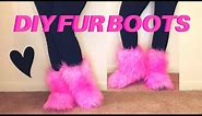 HOW TO MAKE FUR BOOTS USING HOT GLUE ♡