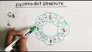 draw electron dot structure of S8 molecules , class-10th