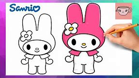 How To Draw My Melody | Sanrio | Cute Easy Drawing Tutorial