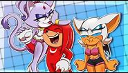 Rouge's Jealousy Of Knuckles New Gf Blaze The Cat (Sonic Prime Comic Dub)