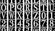 4 Inch Letter Stencils Numbers Symbol Craft Stencils for Painting on Wood, 43 Pcs Reusable Alphabet Templates Interlocking Stencil Kit for Wall Fabric Door Porch Rock Chalkboard Sign DIY Art Crafts…