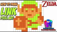 How to Draw Link Pixel Art 8-Bit - Drawing The Legend of Zelda Pixel Art Tutorial