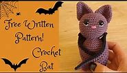 Crochet Bat Step By Step Tutorial, How To Crochet A Bat, Crochet Halloween Pattern