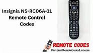 How to Program Insignia NS RC06A 11 Universal Remote Codes