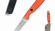 Knives DC53 Steel Tactical Fixed Blade Knife with kydex sheath for Men EDC Outdoor Camping Survival Hunting (Orange handle)