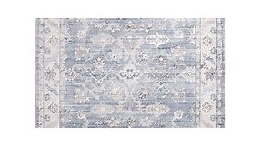 Better Homes & Gardens Washable Persian Indoor Area Rug, Blue, 5'x7'