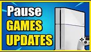 How to Pause Downloads & Updates on PS4 Console (Easy Tutorial)