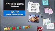 Diamond Life Magnetic Board - Memo & Vision Board for Home, Office, and Classroom - Magnet Board for Kids with Dry & Wet Erase Feature - Pre-drilled Mounting Screws Included (Silver 24"x36", 1-Pack)