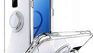 Silverback for Galaxy S9 Plus Case Clear with Ring Kickstand, Protective Shock -Absorbing Bumper Shockproof Phone Case for Samsung Galaxy S9 Plus -Clear