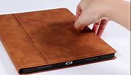 Antbox PU Leather Case for iPad 9th Generation (2021) iPad 8th/7th Generation iPad 10.2'' Case with Pencil Holder Auto Sleep/Wake Function Smart Cover (Brown)