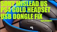 PlayStation 4 Gold Headset USB Dongle Fix (New Adapter Headset 0083 Adapter 0082)