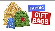 How To Make a Fabric Gift Bag // Easy Beginner Sewing Project