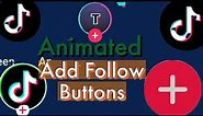 How to add animated follow button on tiktok videos//Green follow button with a phone. #gucema_tech