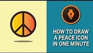 Draw a Peace Icon in Illustrator in One Minute| #illustratortutorials