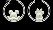 Disney Mickey And Minnie Mouse Jewelry Sterling Silver Hoop 