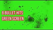 Top 8 || HD Bullet Hits Ground Wall Animations Green Screen || by Green Pedia
