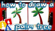 How To Draw A Palm Tree 🌴