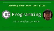 C++ Tutorial: Read from Text Files // Retrieve data from files using ifstream