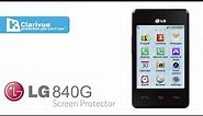 Tracfone LG 840G Screen Protectors from Clarivue