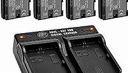 BM Premium 4 Pack of LP-E6N High Capacity Batteries and Dual Bay Charger for Canon EOS R, EOS 60D, EOS 70D, EOS 80D, EOS 90D, EOS 5D III, EOS 5D IV, EOS 5Ds, EOS 6D II, EOS 7D Mark II, XC15 Cameras
