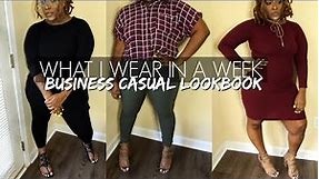 WHAT I WEAR TO WORK | BUSINESS CASUAL LOOKBOOK | PLUS SIZE + CURVY