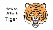 How to Draw a Tiger Head (Cartoon)