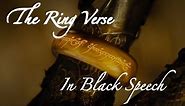 The Ring Verse (In Black Speech)