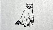 Small Tattoo Ideas: Raccoon ghosts 👻🦝
