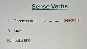 English Grammar Test | Sense Verbs