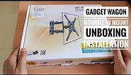 Gadget Wagon 32-55 inches movable TV mount unboxing and Installation | TV mount installation Gadget